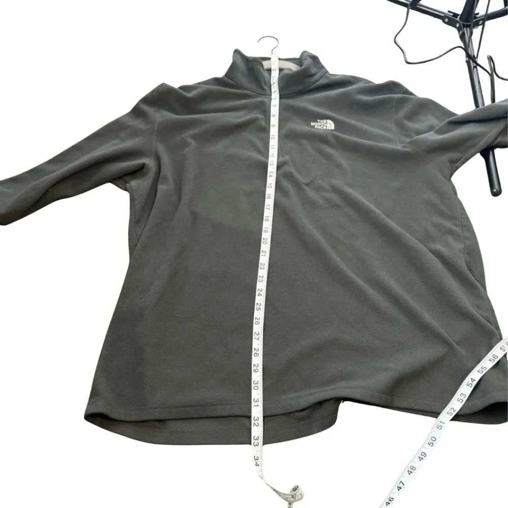 The North Face Men's Fleece Quarter Zip Long Sleeve‎ Pullover Sweater Black XL
